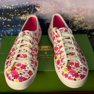 KATE SPADE x Ked Floral Print Leather Kickstart 10